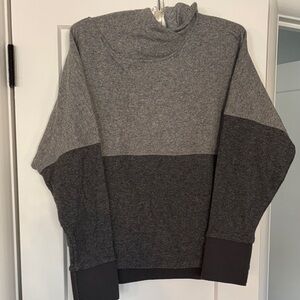 Prana Gray Colorblock Hooded Pullover